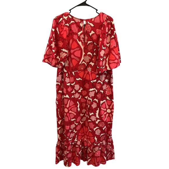 Rhode X Target Womens Midi Dress Size 17 Zinnia Floral Beach Resort Vacation - Picture 7 of 12